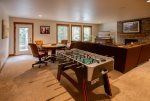 Game & Family Den Downstairs with Fooseball table
